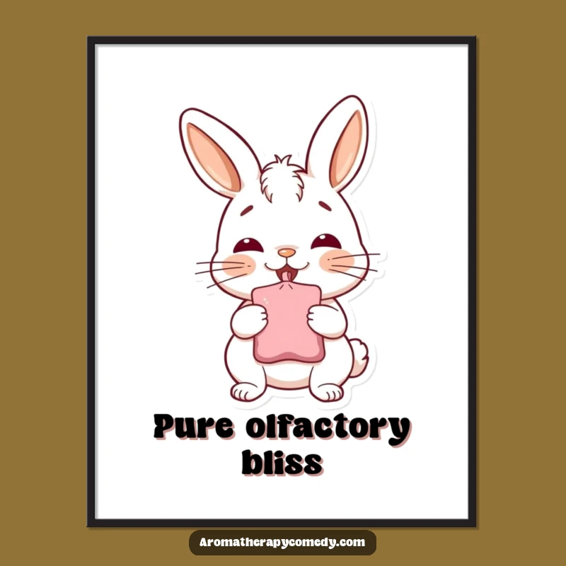 Funny Bunny Sachet Digital Print: Instant Joy and Aroma for Your Walls, Funny Gift