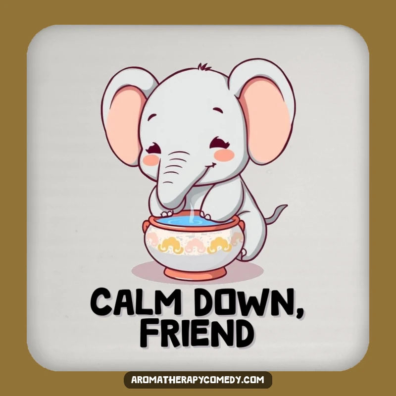 Funny Elephant Incense Coasters: Protect Surfaces with Peaceful Giggles, Funny Gift Set
