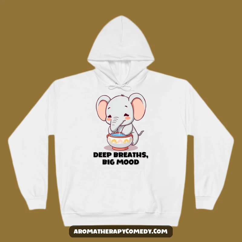 Cozy Funny Elephant Incense Hoodie: Warm Your Soul with Trunkfuls of Laughs, Funny Gift