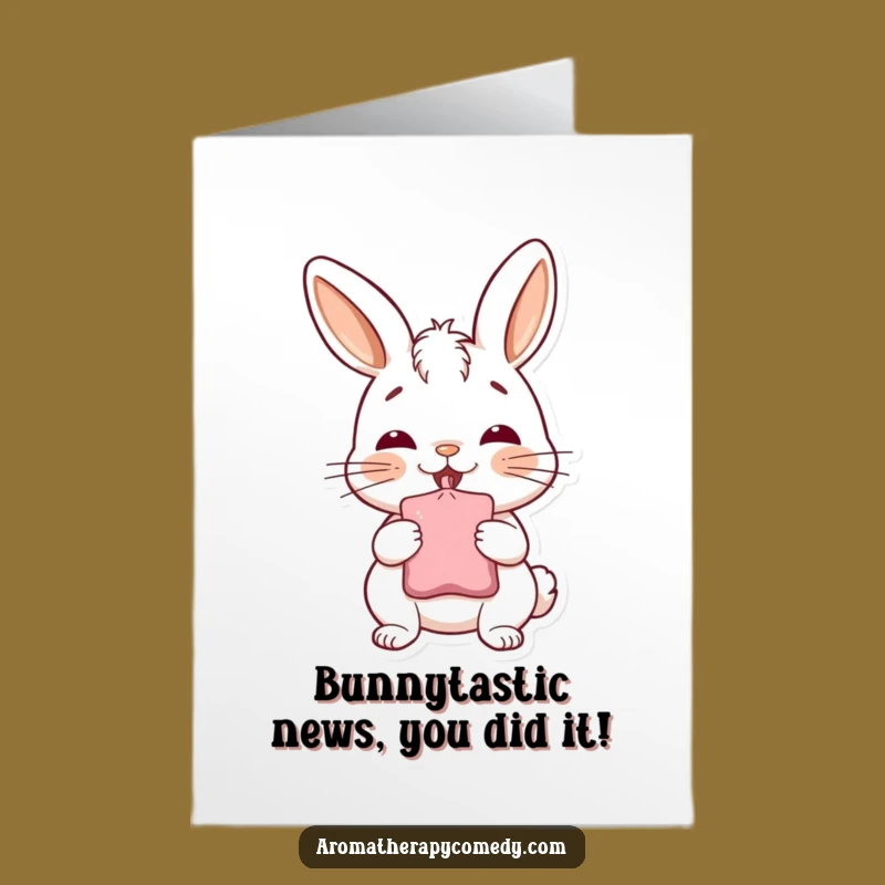 Free Printable Congrats Card: Bunny Scent-sational Success - Downloadable Humor